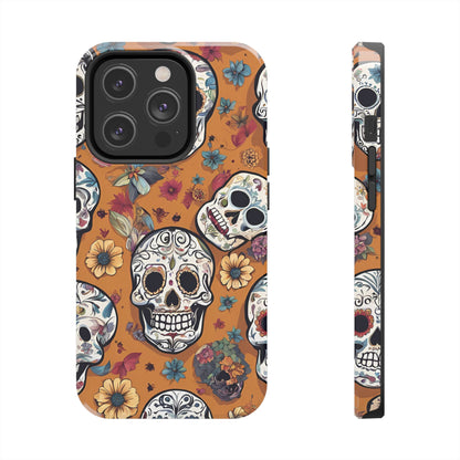 Phone Case - Day of the Dead Sugar Skulls Design  el Día de Todos los Santos iPhone and Samsung Smartphones