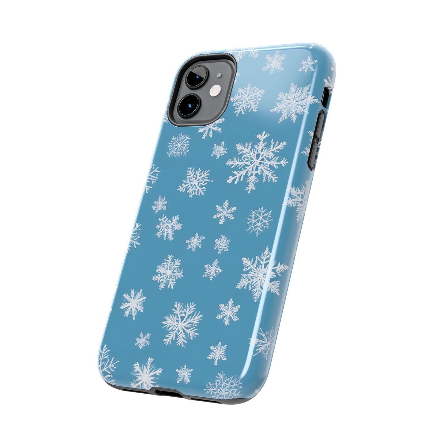 Snowflakes on Blue -Tough Phone Case for iPhone and Samsung Smartphones