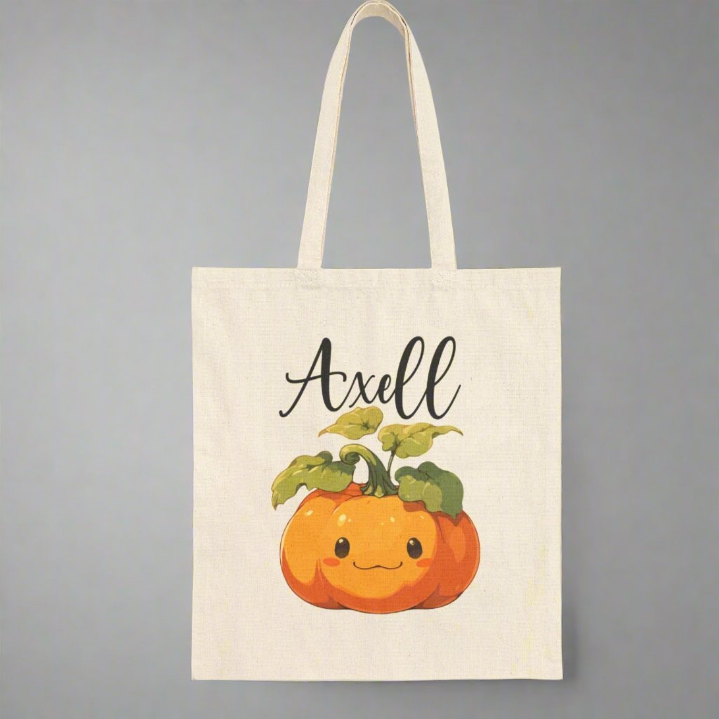 Personalized Adorable Pumpkin Tote Bag