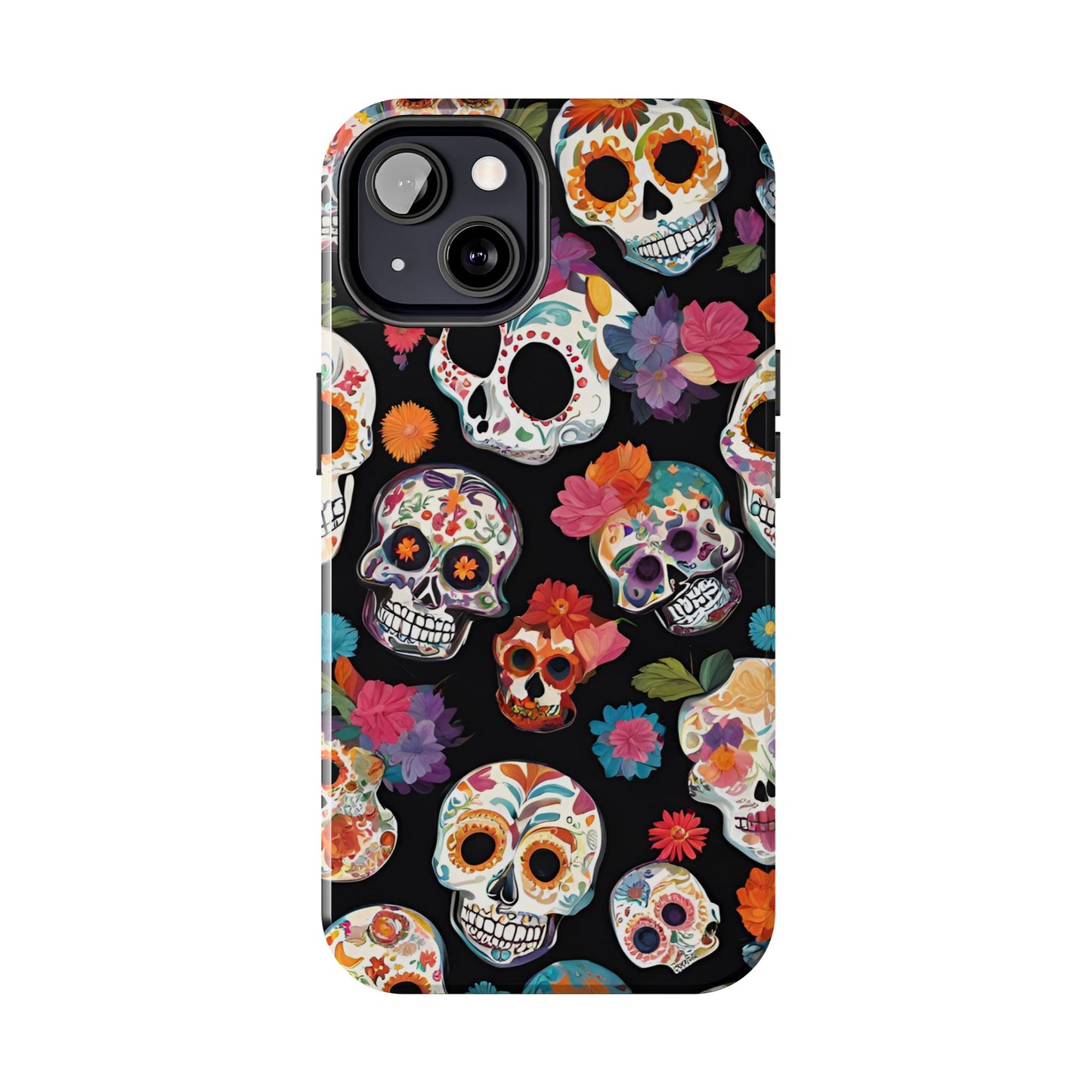 Day of the Dead Sugar Skulls el Día de Todos los Santos - Tough Phone Case for iPhones and Samsung Smartphones