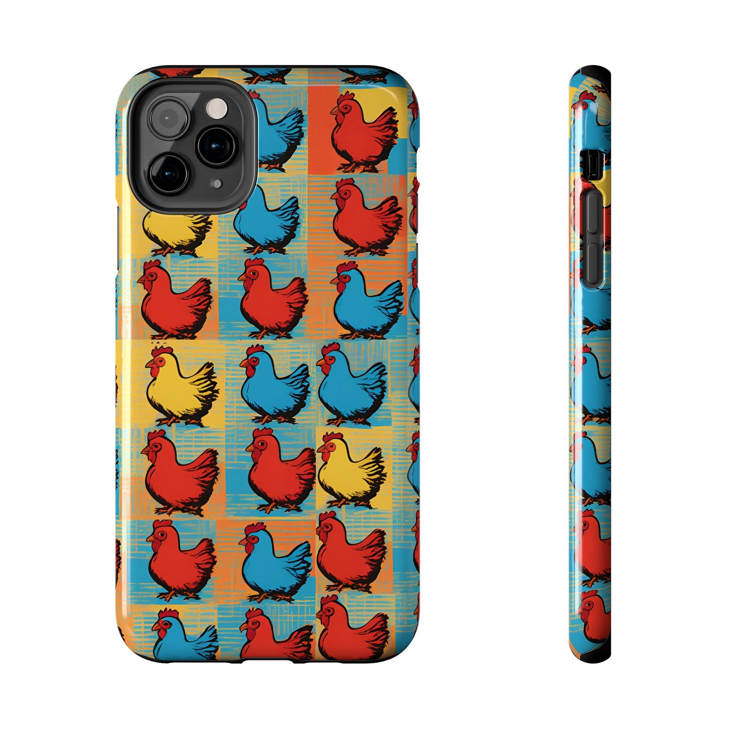 Artful Chickens - Tough Phone Case for iPhones and Samsung Smartphones