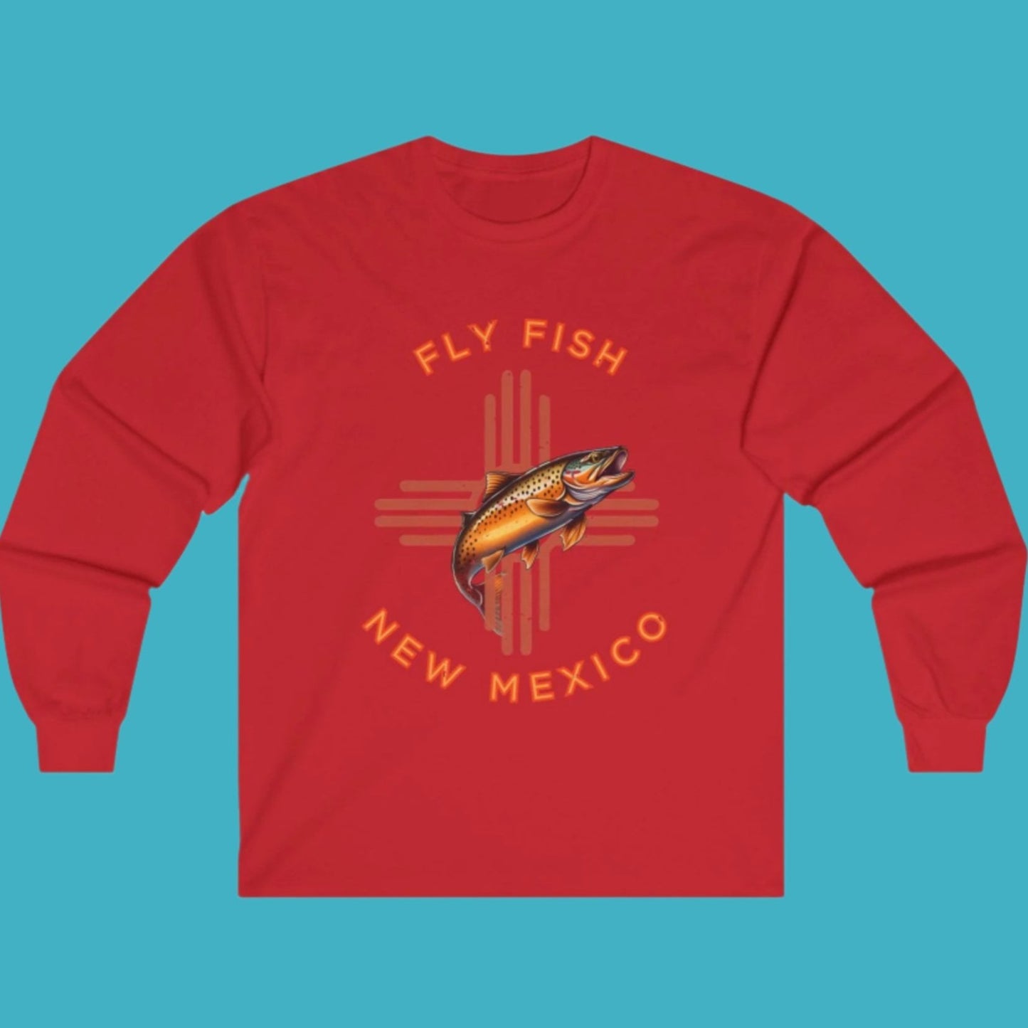 Fly Fish New Mexico Distressed Long Sleeve Tee  Zia - Women's