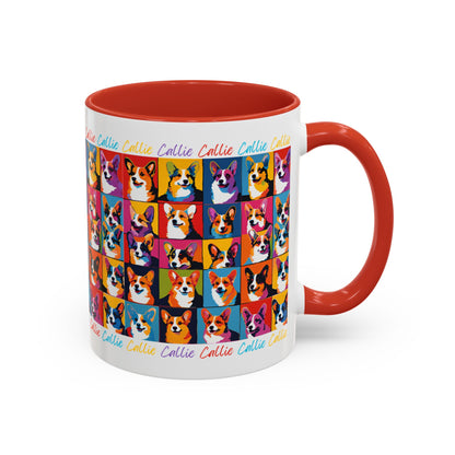 Coffee Mug Corgi Pop-Art Personalized with Name