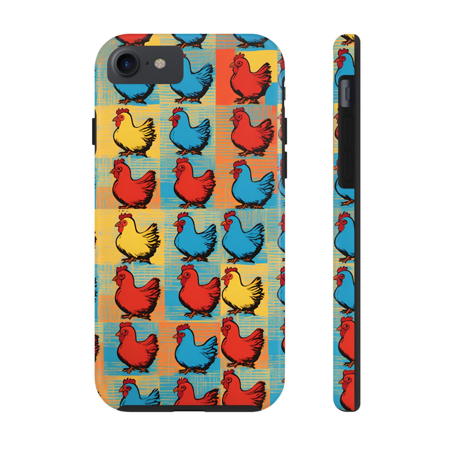 Artful Chickens - Tough Phone Case for iPhones and Samsung Smartphones