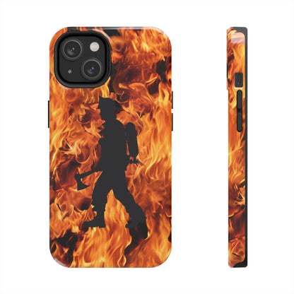 Phone Case Firefighter Silhouette Design for iPhone and Samsung Smartphones