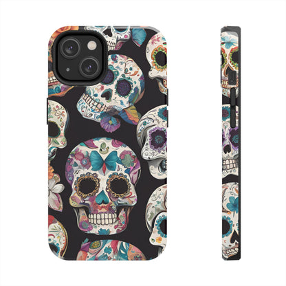 Day of the Dead Sugar Skulls el Día de Todos los Santos - Tough Phone Case for iPhones and Samsung Smartphones