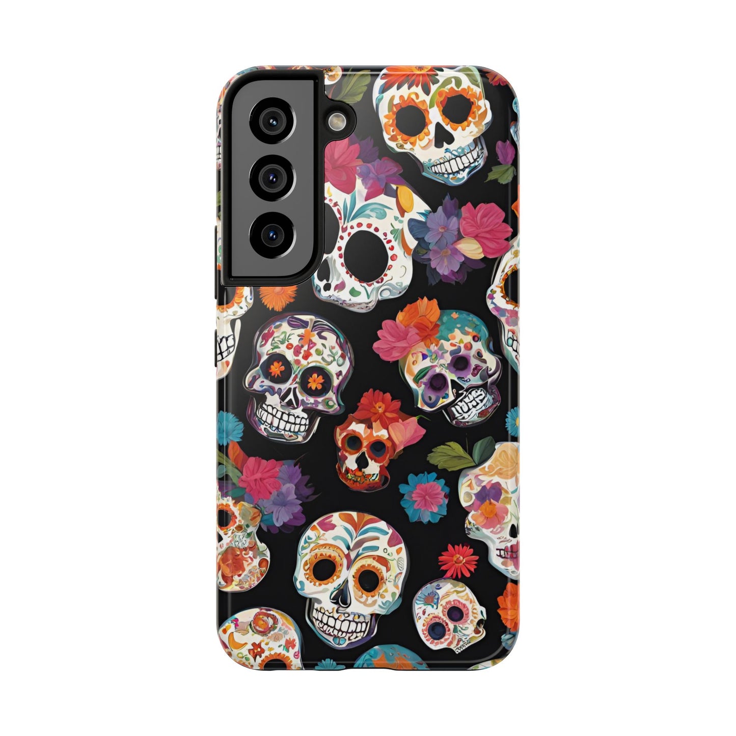 Day of the Dead Sugar Skulls el Día de Todos los Santos - Tough Phone Case for iPhones and Samsung Smartphones