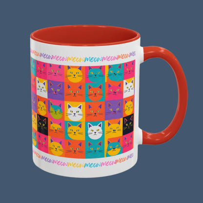 Mug Colorful Cat Pattern Mug - Artisan Design