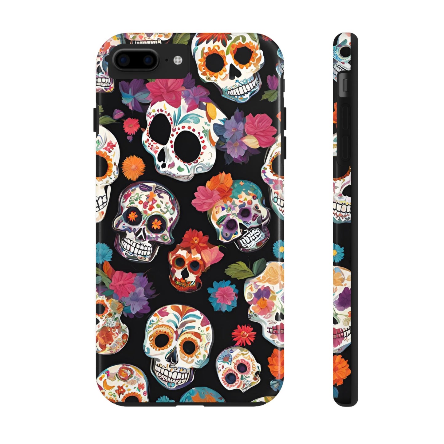 Day of the Dead Sugar Skulls el Día de Todos los Santos - Tough Phone Case for iPhones and Samsung Smartphones