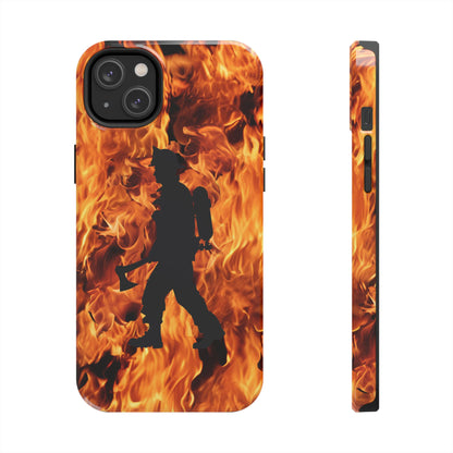 Phone Case Firefighter Silhouette Design for iPhone and Samsung Smartphones