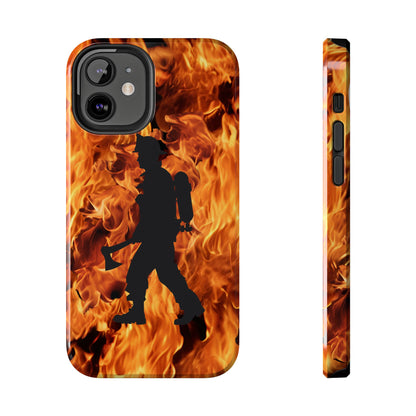 Phone Case Firefighter Silhouette Design for iPhone and Samsung Smartphones