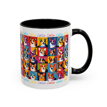 Coffee Mug Corgi Pop-Art Personalized with Name