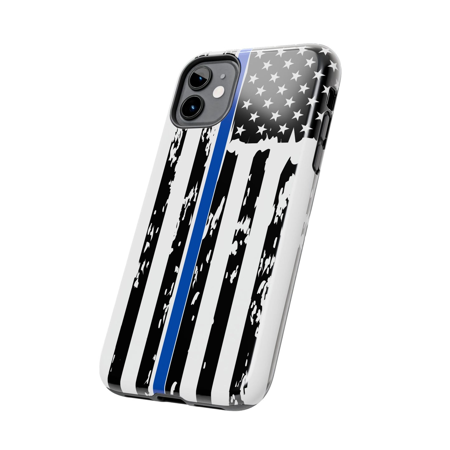 Phone Case: American Flag Blue Line Law Enforcement