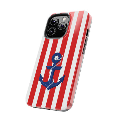 Stars and Stripes with Anchor - Tough Phone Case for iPhones and Samsung Smartphones