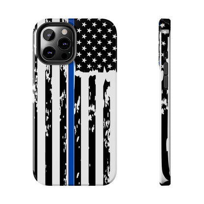 Phone Case: American Flag Blue Line Law Enforcement