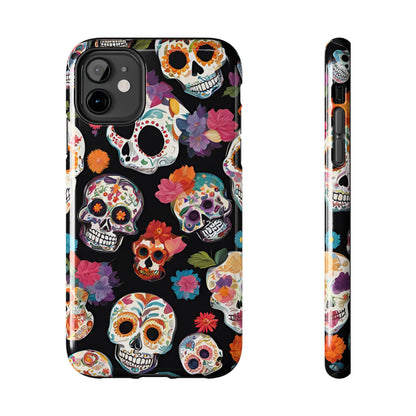 Day of the Dead Sugar Skulls el Día de Todos los Santos - Tough Phone Case for iPhones and Samsung Smartphones