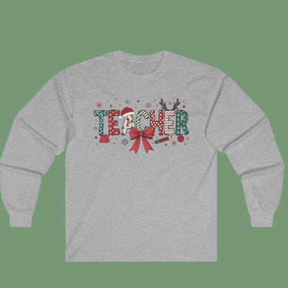 Teacher Christmas Unisex Ultra Cotton Long Sleeve Tee