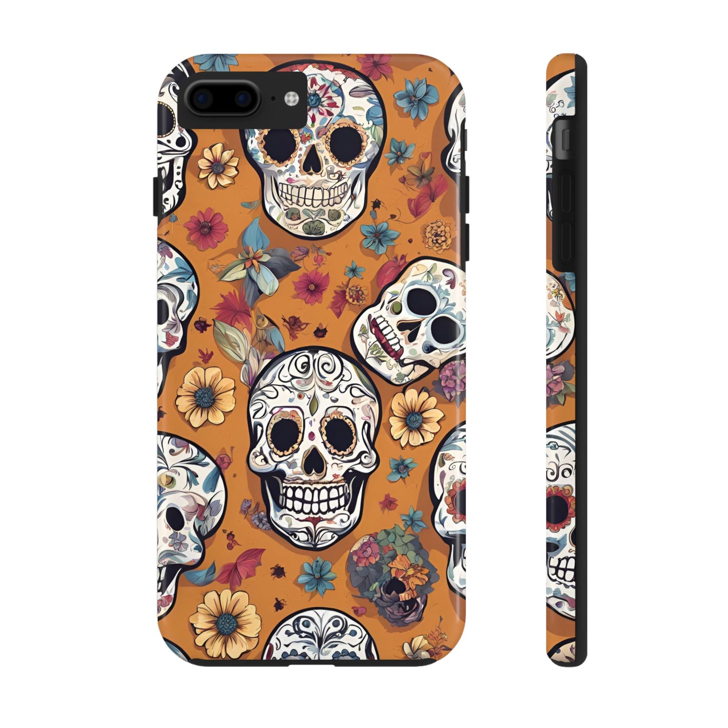 Phone Case - Day of the Dead Sugar Skulls Design  el Día de Todos los Santos iPhone and Samsung Smartphones