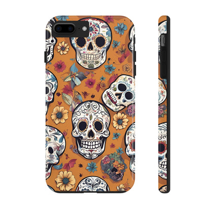 Phone Case - Day of the Dead Sugar Skulls Design  el Día de Todos los Santos iPhone and Samsung Smartphones