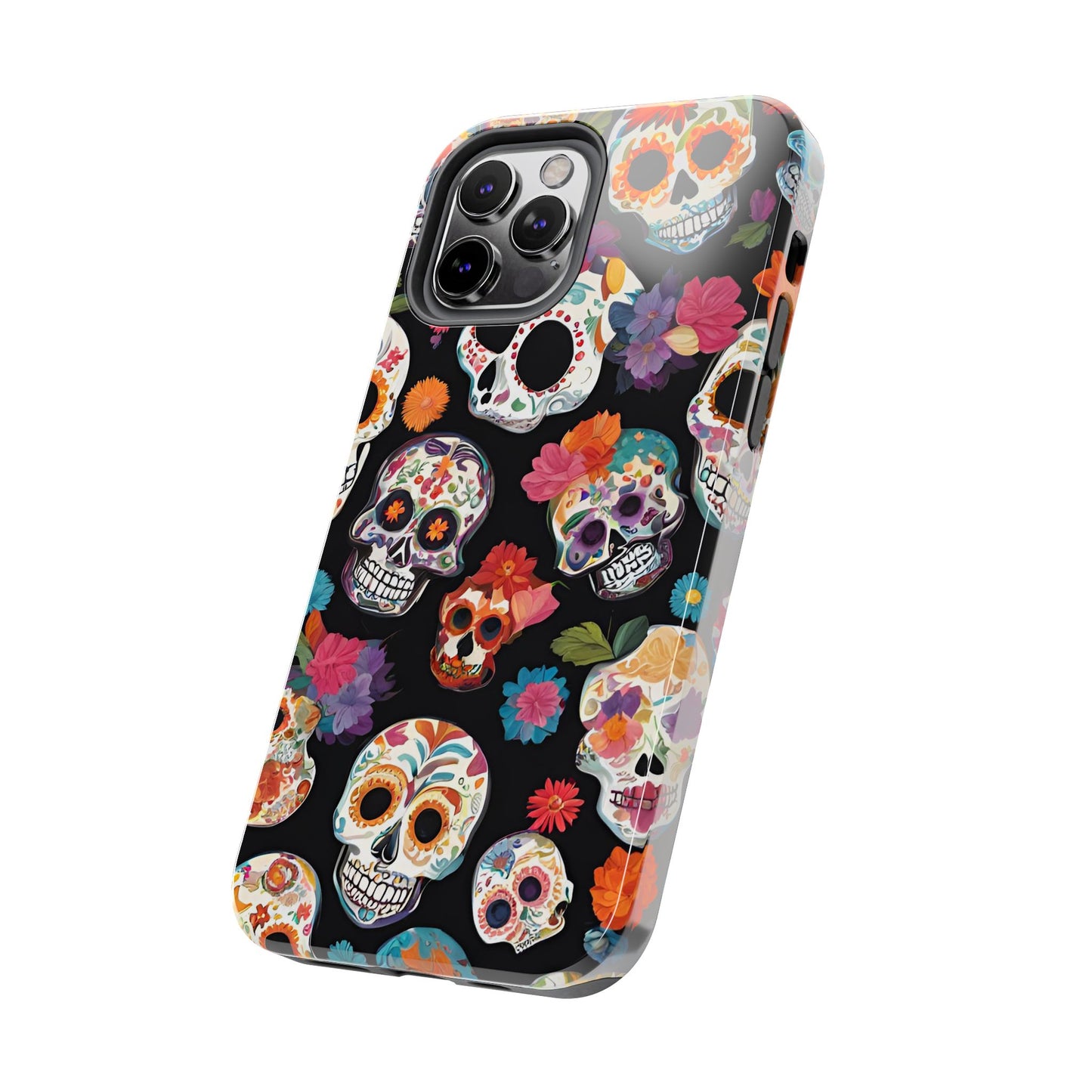 Day of the Dead Sugar Skulls el Día de Todos los Santos - Tough Phone Case for iPhones and Samsung Smartphones