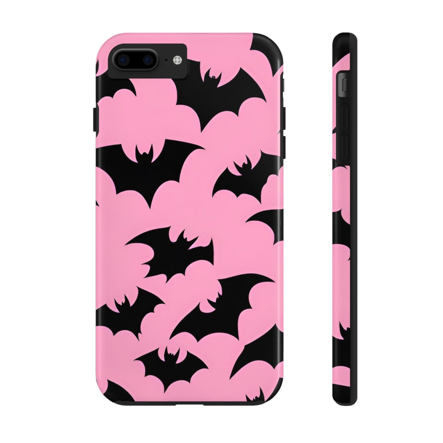 Halloween Bats on Pink - Tough Phone Case for iPhones and Samsung Smartphones