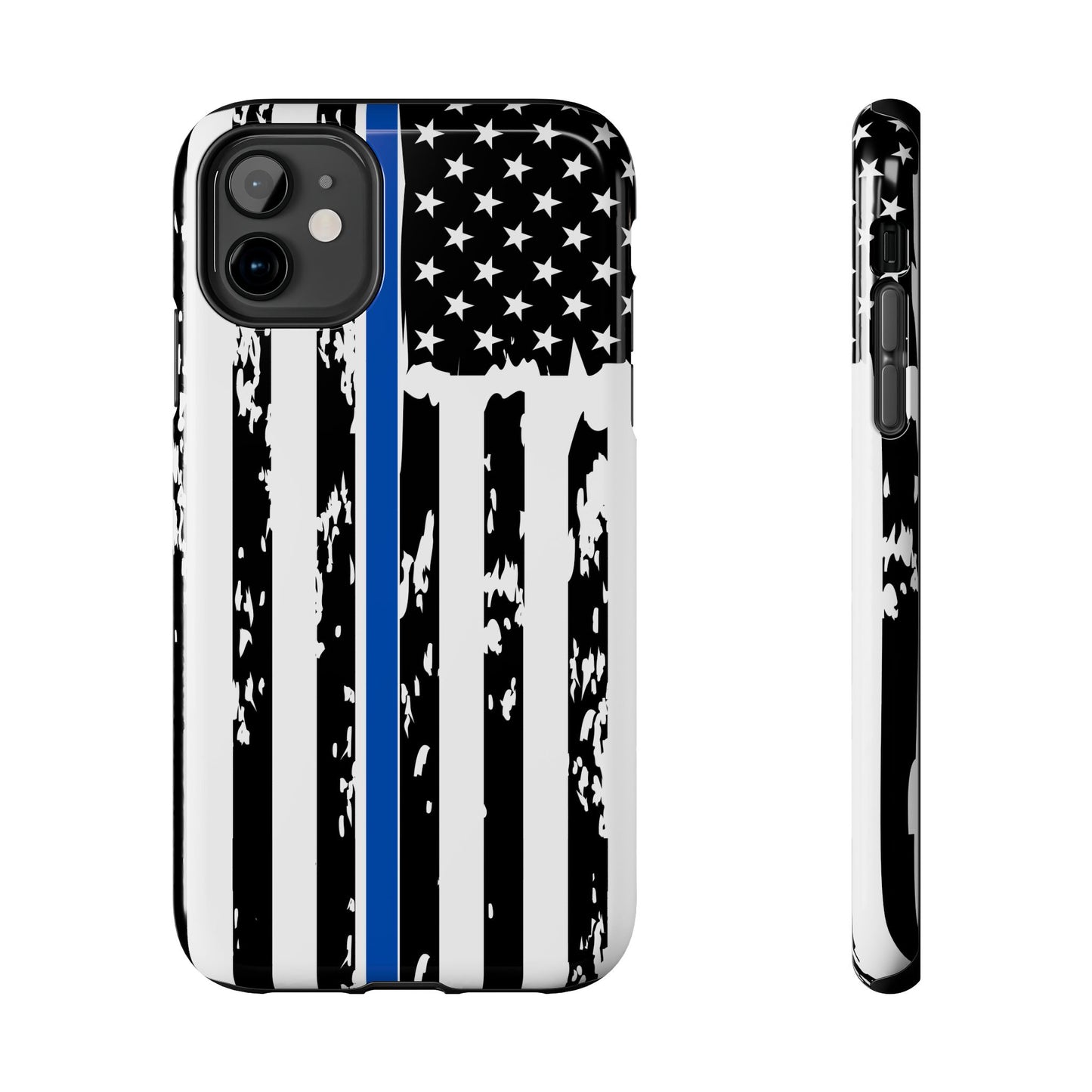 Phone Case: American Flag Blue Line Law Enforcement