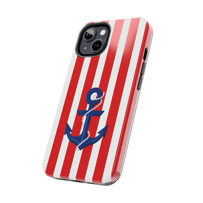 Stars and Stripes with Anchor - Tough Phone Case for iPhones and Samsung Smartphones