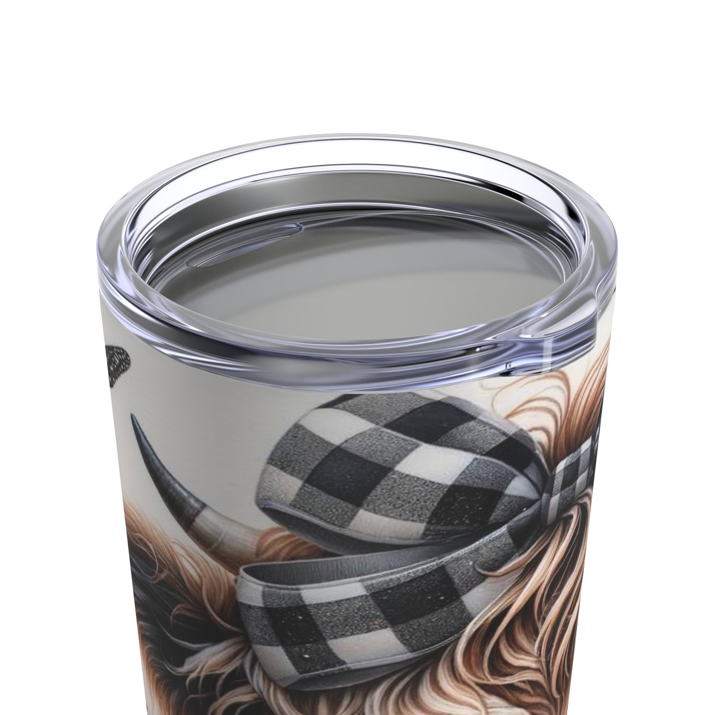 Tumbler 20oz - Adorable Highland Calf Christmas Design