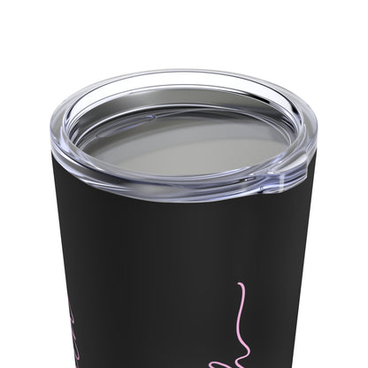 20oz Tumbler Personalized Minimal and Elegant Design - Black with Pink