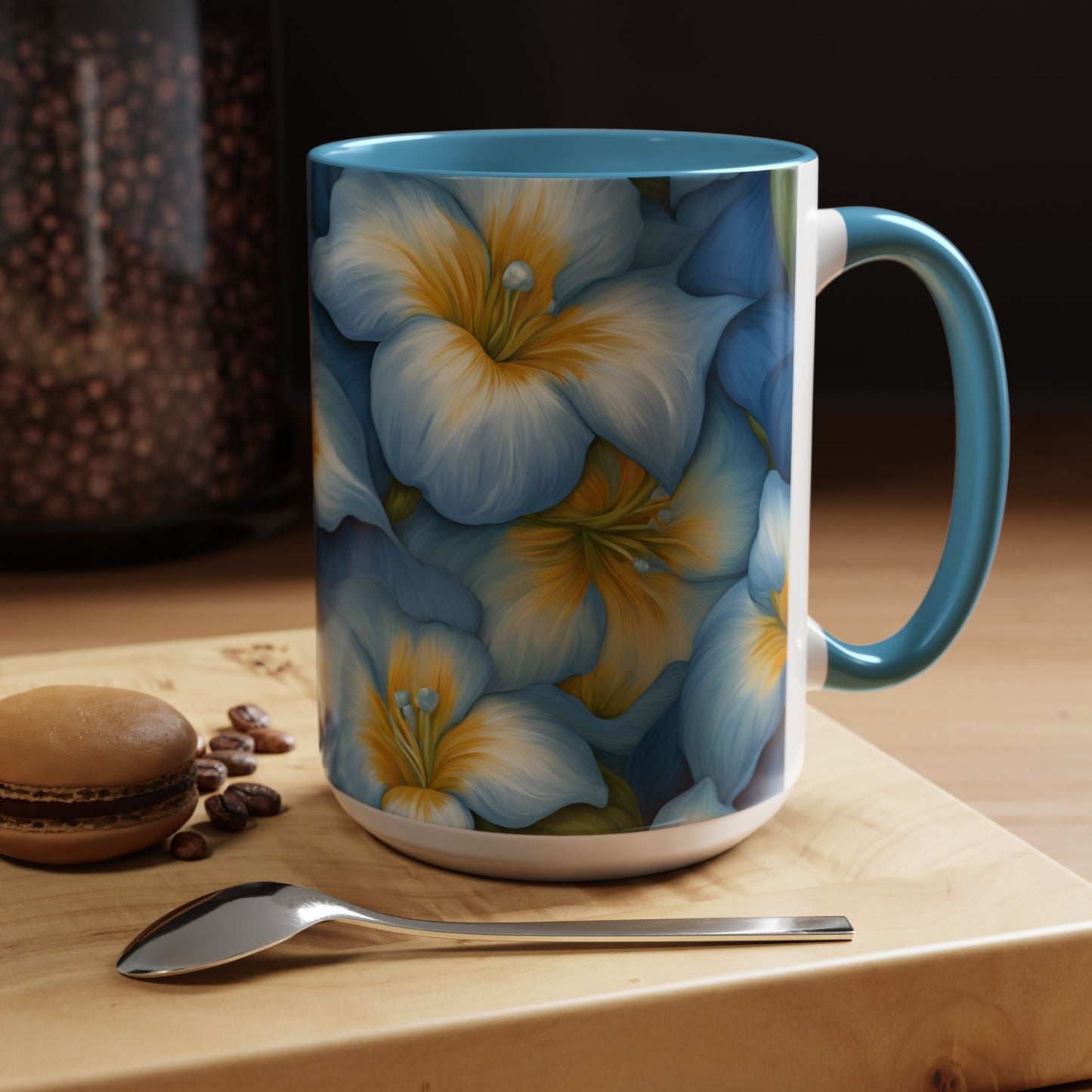 Coffee Tea Mug Morning Glories Floral Series Accent Coffee Mug (11, 15oz)