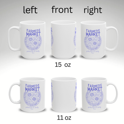 Mug Farmers Market Distressed Design