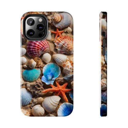 Oceanside memories - Seashells on Beach -Tough Phone Case for iPhones and Samsung Smartphones