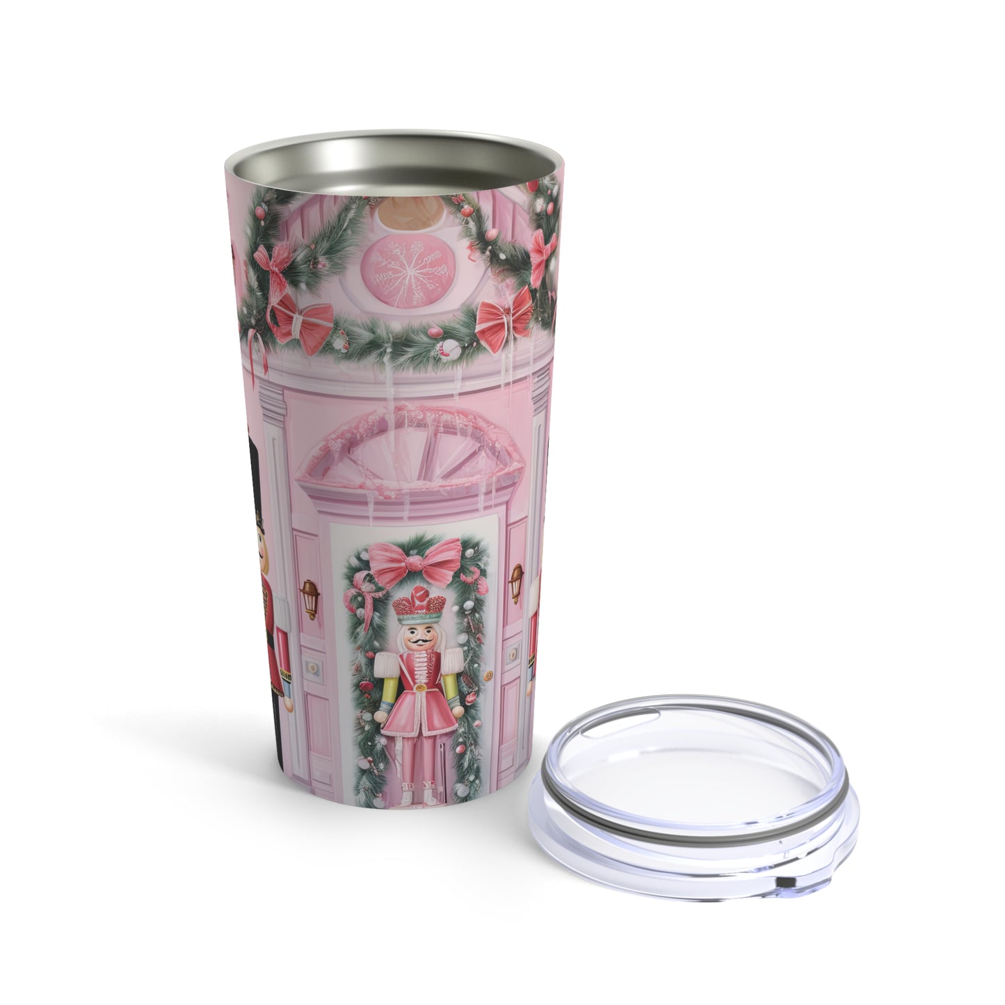 Tumbler 20oz Pink Christmas Nutcracker Guards