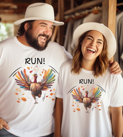 Funny Turkey Run Unisex Tee