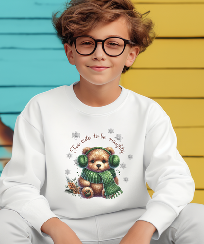 Too Cute  to Be Naughty - Crewneck Sweatshirt for Youths