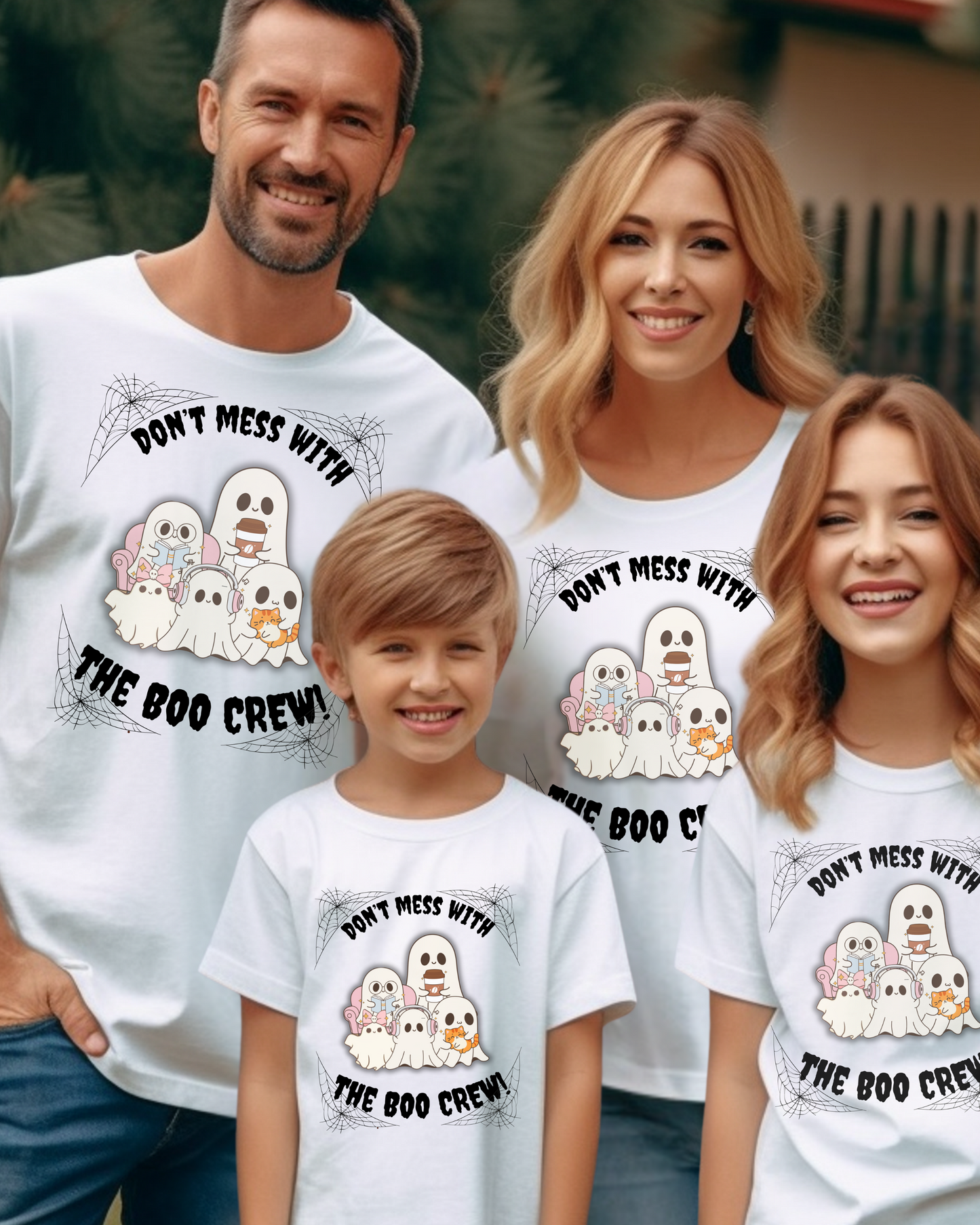 "Don't Mess With The Boo Crew" Infant/Toddler Sizes -Fine Jersey Tee Family Design