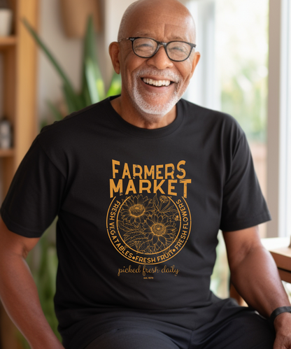 Distressed Farmer's Market Heavy Cotton Tee - Men's