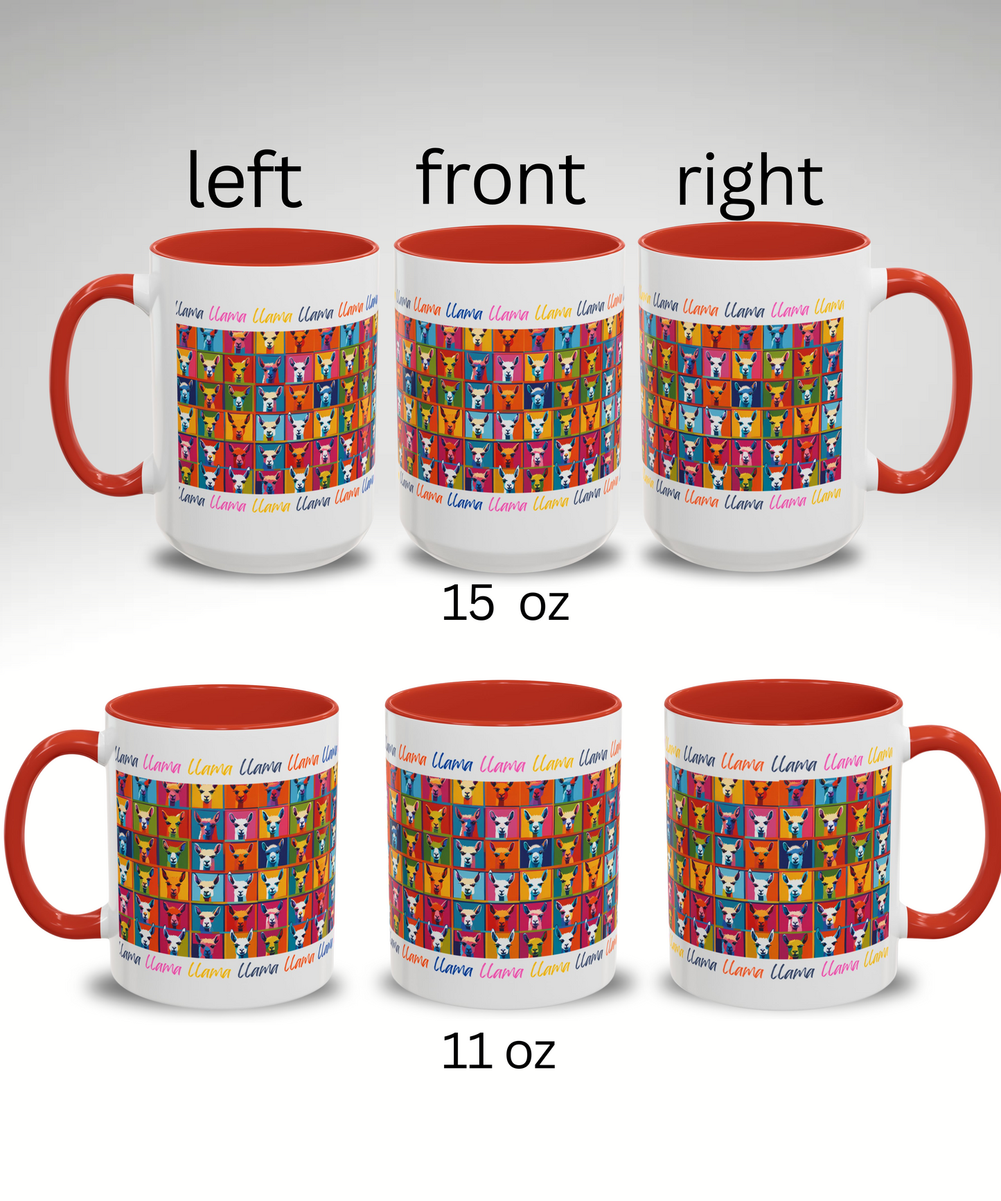 Llama Mug Colorful Pattern Mug - Artisan Design