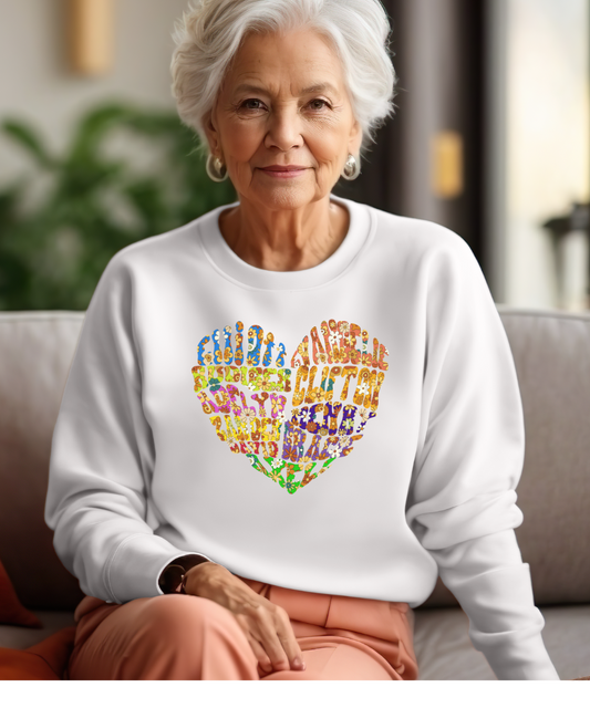 Personalized Heart Name Unisex Sweatshirt