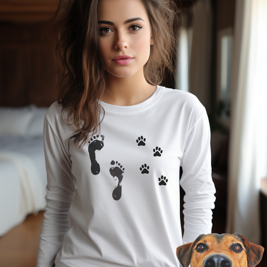 Friends - Pawprints and Footprints Unisex Tee - Women's