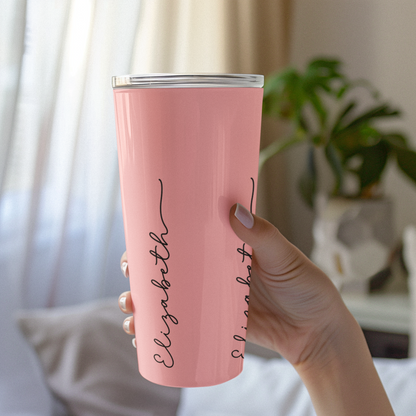 20oz Tumbler Personalized Minimal and Elegant Design - Salmon