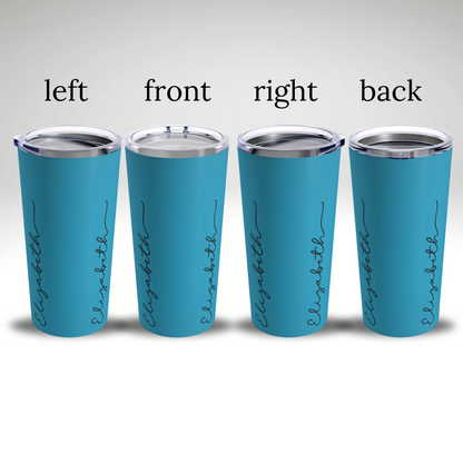 20oz Tumbler Personalized Minimal and Elegant Design - Turquoise