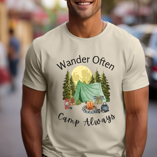 Wander Often, Camp Always - Unisex Tee - Men's