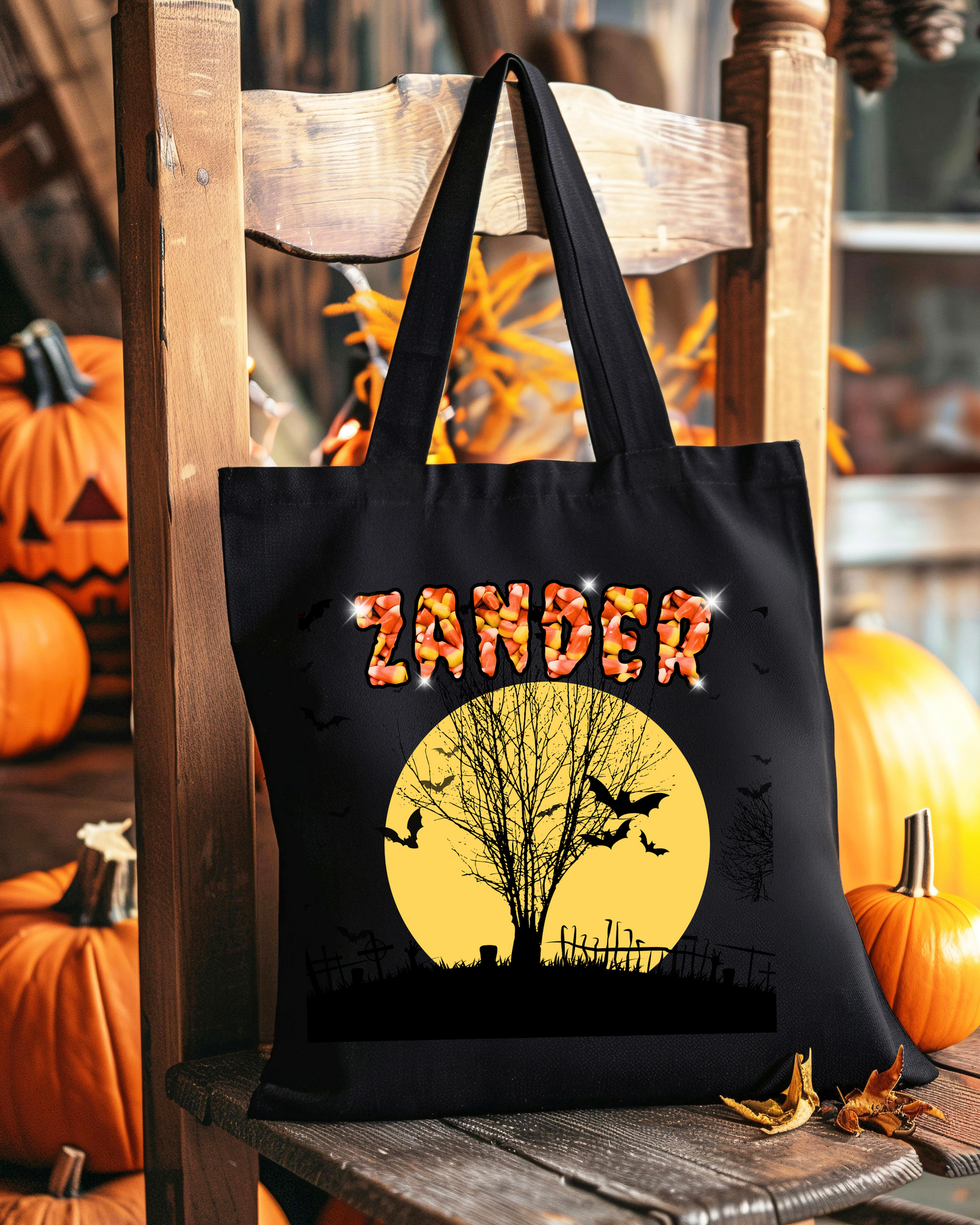 Personalized Halloween Tote Bag Double Sided Print